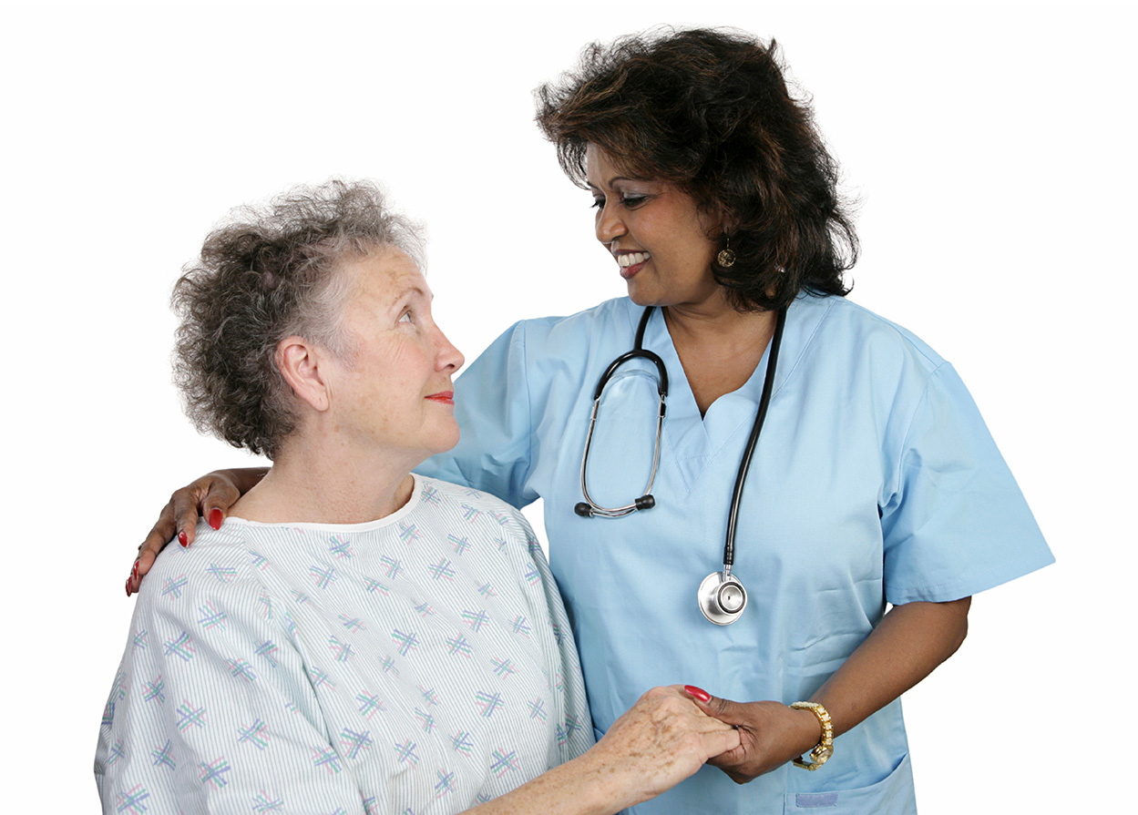 Patient and nurse