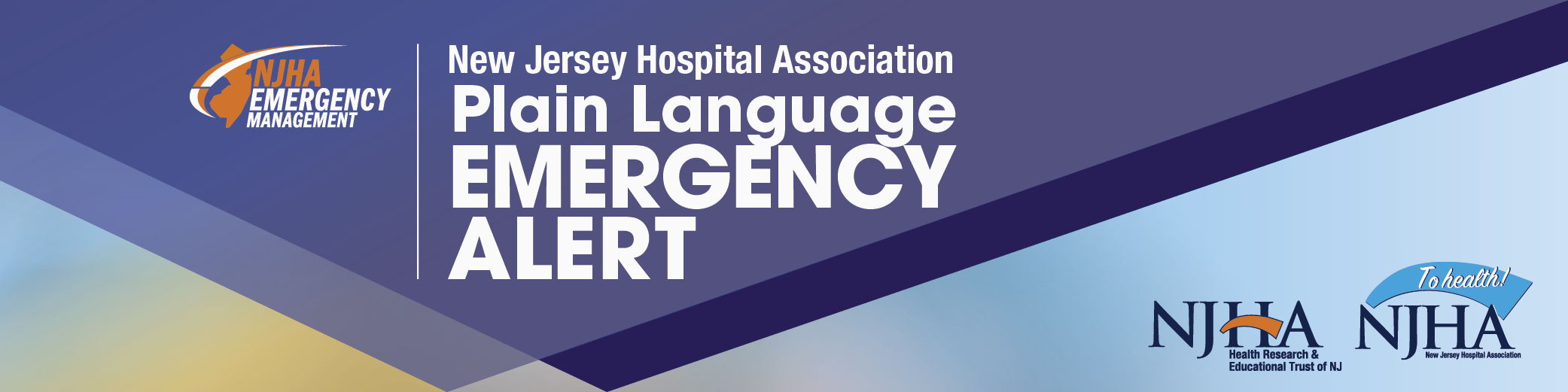 NJHA Plain Language Emergency Alert Banner