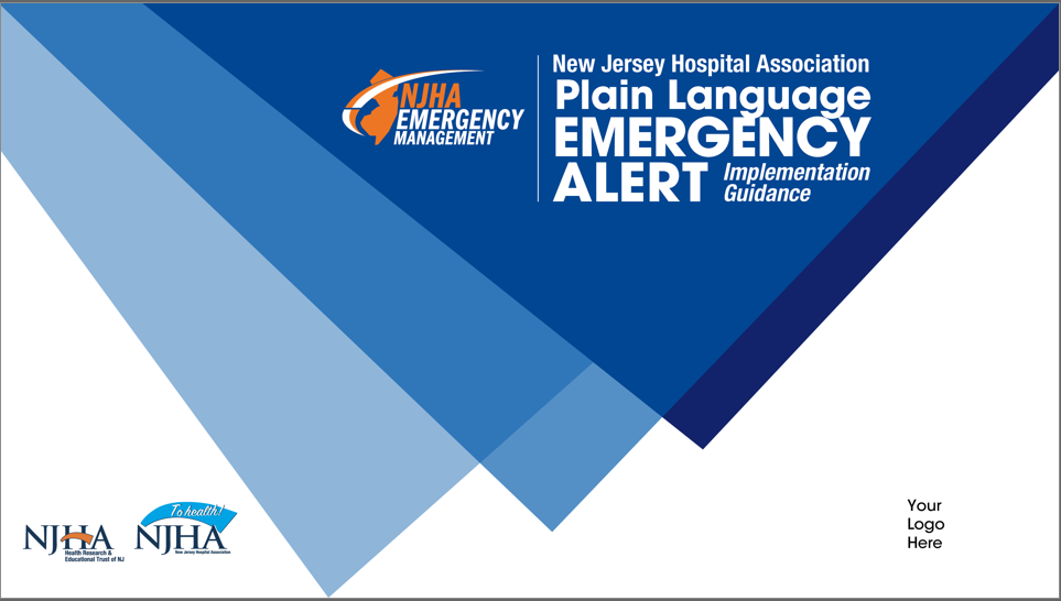 NJHA Plain Language Emergency Alert PowerPoint