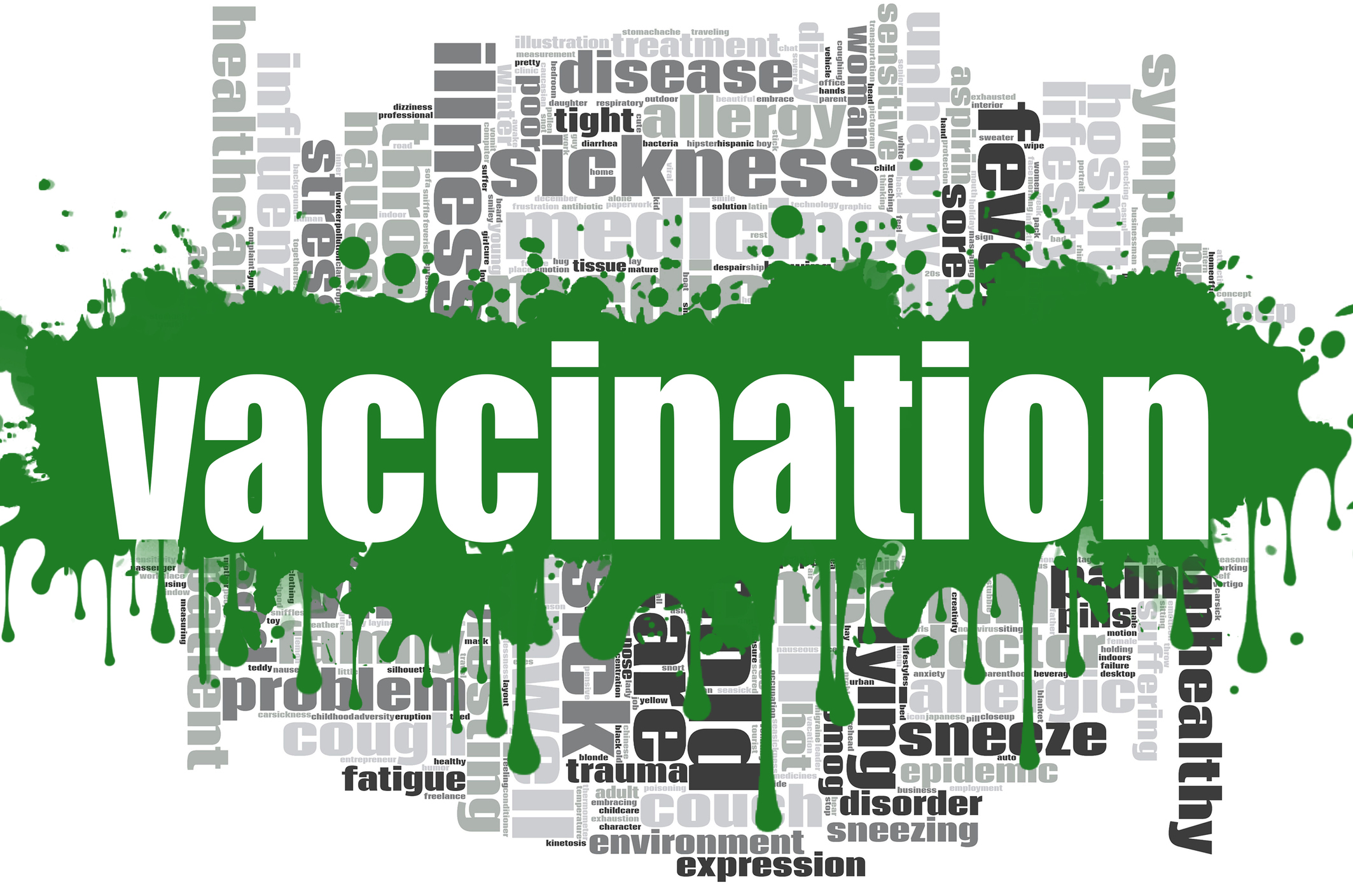 Vaccination word cloud