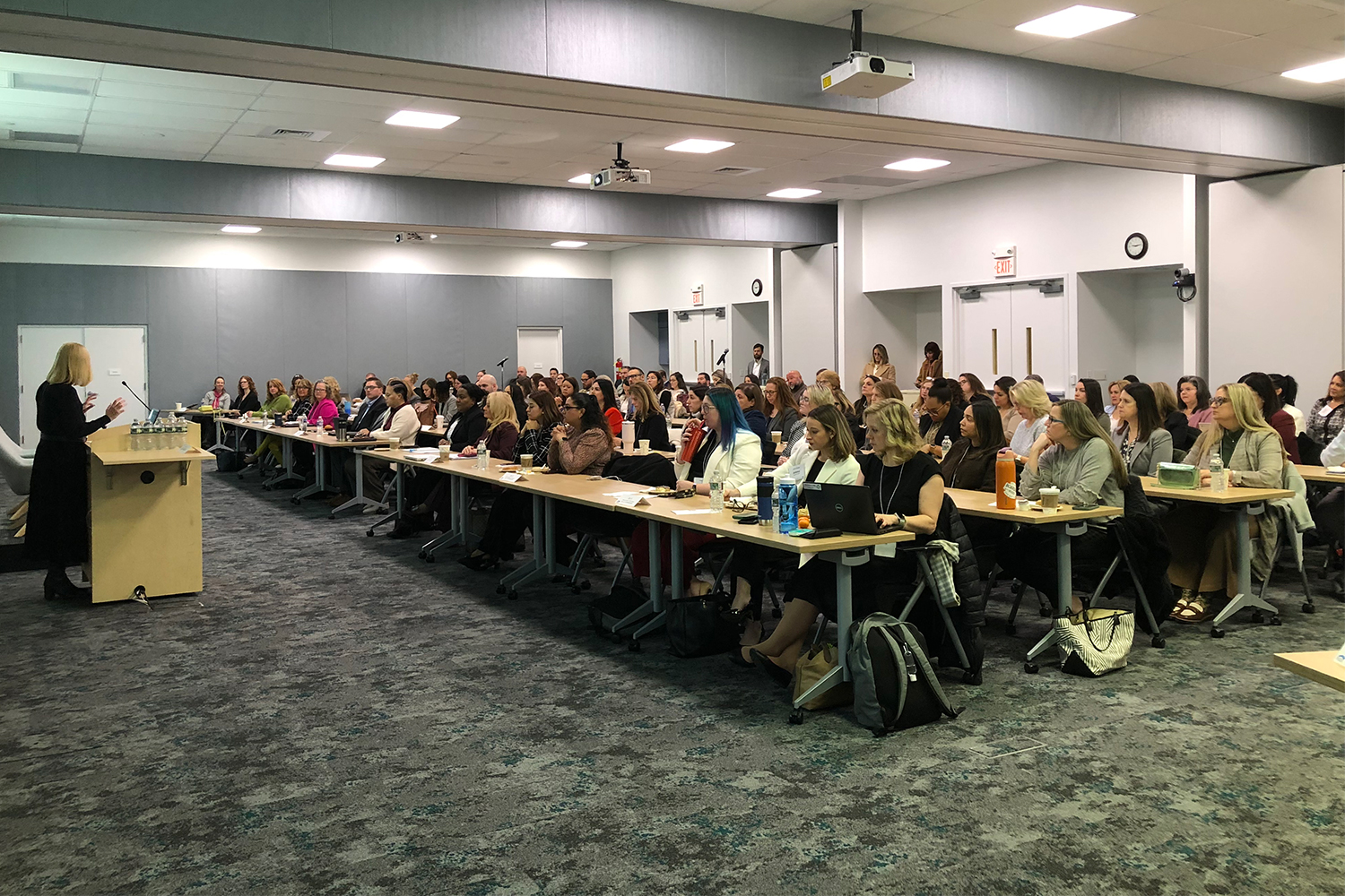 Cathy Bennett addresses the attendees