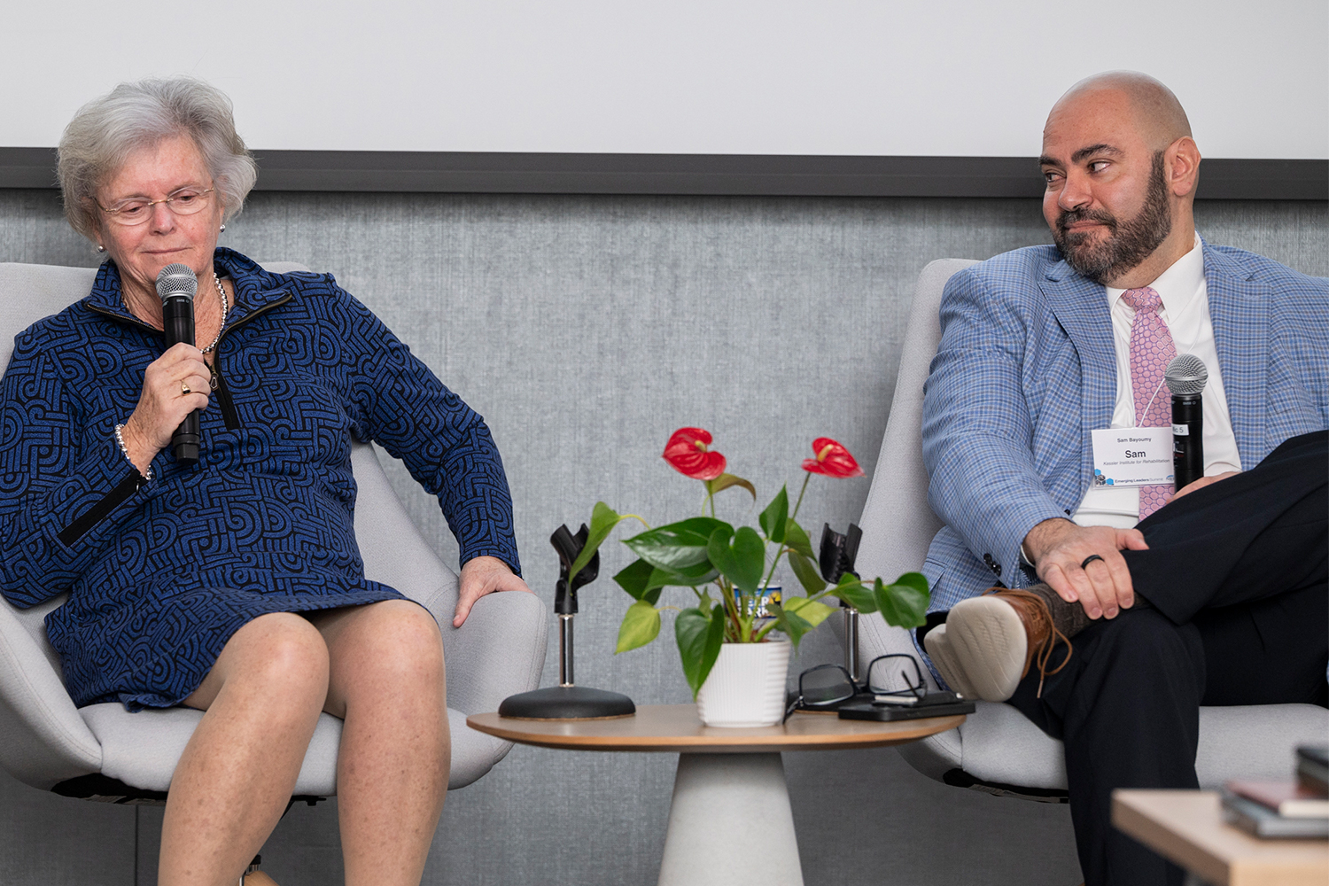 Sister Patricia Codey and Sam Bayoumy