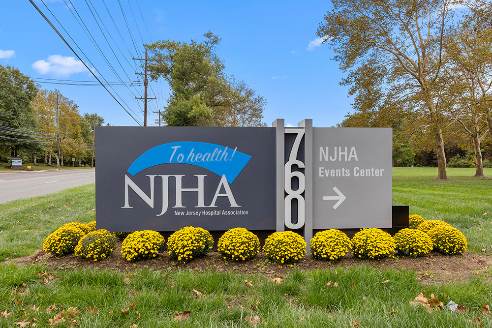 NJHA Conference & Event Center NJHA sign by road